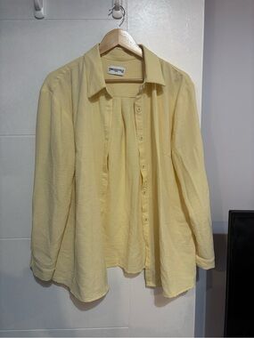 Princess Polly Pale Yellow Button-Up Shirt and Shorts Set